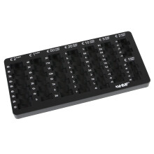HMF 282-02 EURO Coin Counter Tray, Slanted, 27,5 x 13 x 3 cm, black