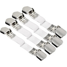 S & S PRODUCTS 4 Ironing Board Clip Covers Multipurpose Elastic Iron Board Cover Holds In Place Wrinkle Free Surface Fits Most Boards Clips for