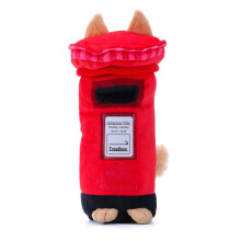 Woof² British Postbox Dog Toy with Squeaky Element, Soft Plush, Durable, Cute and Fun Toy for Interactive Play, Hiding Treats and Food for