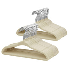 ManGotree Baby Velvet Hangers, Infant and Toddler Hangers, Non-Slip Children Hanger, Ultra-Slim Space Saving & Sturdy Kids Clothes Hanger, Pack of 48