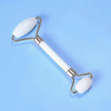 Natural white jade crystal roller stone massage body eye anti-wrinkle ascending facial skin reduce cellulite health care tool