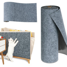 Livelynine Self Adhesive Cat Scratching Mat for Wall Stairs Furniture Protector Light Grey Cat Scratch Mat for Sofa Cardboard Cats House Wheel
