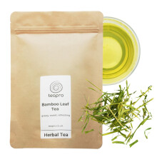 Teapro Bamboo Leaf Tea 50g | Pure Caffeine-Free Herbal Loose Leaf Infusion | Rich in Silica for Healthy Hair & Skin | Refreshing & Naturally Sweet
