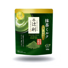 Tsujiri Matcha Milk Uji Double Rich Latte, 160g Resealable Bag, Made in Kyoto, Japan