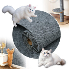 Livelynine Self Adhesive Cat Scratching Mat Grey Cat Scratch Mat for Sofa Couch Light Grey Furniture Protector Carpet 40CMx2M Wall Mounted Cats