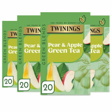 Twinings Green Tea, Apple and Pear 80 Tea Bags (Multipack of 4 x 20 Bags)