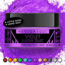 MONÉGASQUE Purple Edible Glitter for Drinks 7g – Violet Edible Glitter for Cakes - Mothers Day Cake Decorations Spray