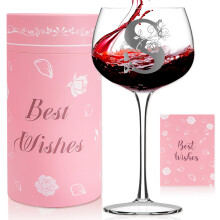 Personalized Monogram Gifts for Women, Birthday Personalised Wine Glass Gifts for Women, Personalised Gin Glass