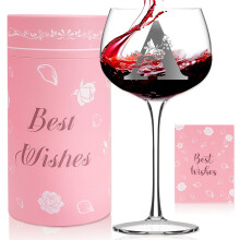 Personalized Monogram Gifts for Women, Birthday Personalised Wine Glass Gifts for Women, Personalised Gin Glass