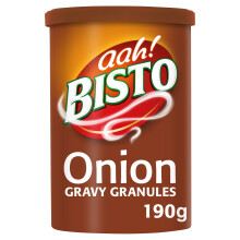 Bisto Flavoursome & Delicious Onion Gravy Granules, 190 g Drum (Pack of 1)