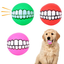 Gukasxi 3 Pcs Squeaky Dog Ball, Latex Rubber Dog Squeak Toys, 3.1'' Soft Bouncy Fetch Balls for Medium Small Pets Interactive Play
