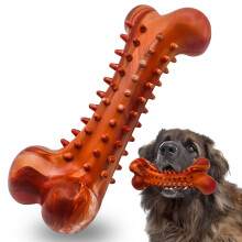 Autoau Dog Chew Toys, Indestructible Dog Toys for Aggressive Chewers, Tough Rubber Bone Teething Toy Birthday Gifts for Small Medium Large Dogs
