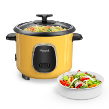 Macook Rice Cooker & Steamer (0.6 Liters, 6 Cups Cooked Rice) with LED Screen, Suitable for 1-6 People, Non-Stick Inner Pot, BPA-Free, Anti-Burning De