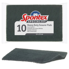 Spontex Specialist Heavy Duty Scouring Pads | XL | Removes Tough Burnt on Food & Grease | 10 Pack