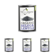 Mr Organic - Organic Beluga Lentils 400g - Non GMO & Preservative Free