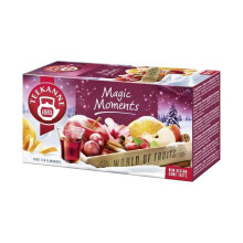Teekanne Magic Moments Flavored All Natural Fruit Tea with Rosehip, Hibiscus, Orange Peel, Cinnamon and Rum Grape 20 Teabags