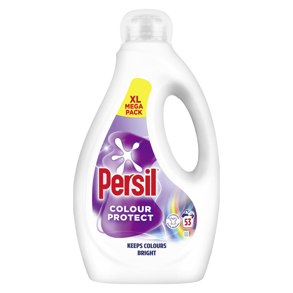 Persil Colour Laundry Washing Liquid Detergent Keeps Colours Bright Outstanding Stain Removal In Quick & Cold Washes 53 Washes (1.431 L)