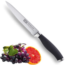 Taylors Eye Witness Syracuse Serrated Utility Kitchen Knife - Professional 13cm/5” Cutting Edge, Multi Use. Ultra Fine Toothed