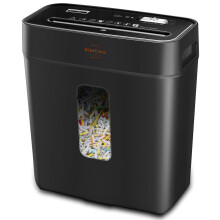 VidaTeco Cross-Cut Shredder, Heavy Duty 6 Sheet Shreds Paper/Card/Staple/Clip Paper Shredder for Home Office