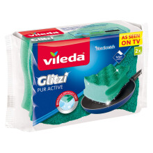 Vileda Corrugated Nail Protector Recommended by Teflon, Removes Crustations from Delicate Surfaces without Scratches, Grip Saver