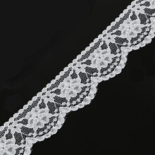 xingmo 15 Meters Lace Edge Trim Ribbon Floral Lace Ribbon Embroidered Lace Trim Trimming Fabric for for Sewing, Clothes, Width 3 cm (White)