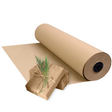 Triplast Brown Kraft Wrapping Paper - 500mm x 100m - (Pick Roll Size) - Recyclable Multipurpose Paper Roll with a Premium & Rustic Finish