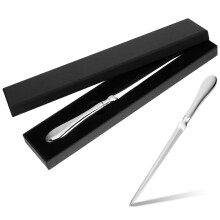 Letter Opener with Stainless Steel Handle, 9 inch Long Alloy Envelope Box Opener - Silver Letter Opening Knife with Gift Box for Split File Mail