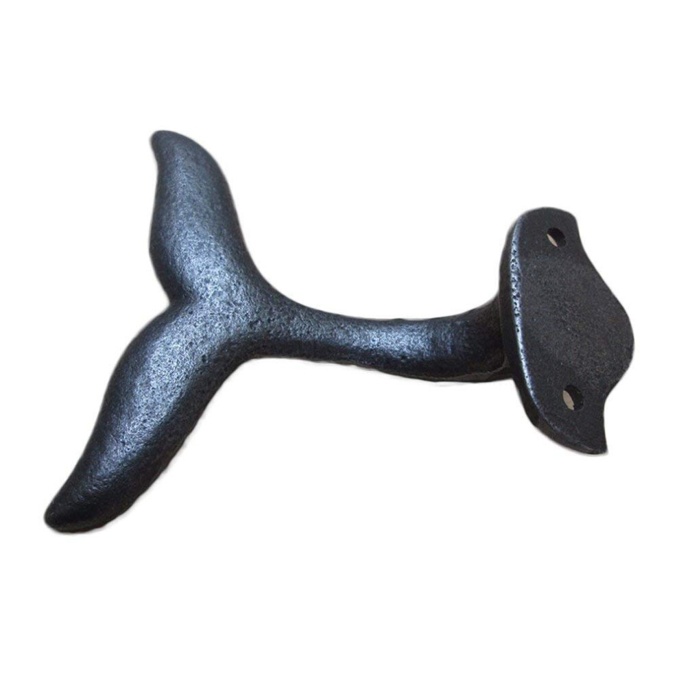 Puak523 Wall Mounted Hook Hanger, Cast Iron Whale Tail Shaped Decorative Wall Hook Utility Hanging Hook For Coat Clothes Cap Store 37114848