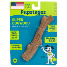 Outward Hound Petstages by Super Dogwood Durable Dog Chew Toy, XS, Durable Chew Stick with Natural Wood, Made in the USA