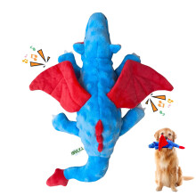 YXYANI Durable Plush Dinosaur Dog Toys with Squeaker, Crinkle Paper Stuffed Chew Toys for Small Middle and Large Dogs 14 Inch