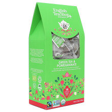 English Tea Shop Organic Green Tea & Pomegranate Tea (15 Pyramids), 30 g
