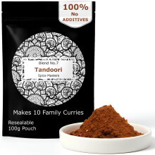 Tandoori Masala Powder - Makes 10 Easy Family Curries - No Artificial Colours, Flavourings or Preservatives - Hand Blended Premium Spices