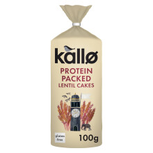 Kallo Protein Packed Lentil Cakes, Low Fat Healthy Snacks, Vegan & Coeliac Friendly, Gluten Free & Sugar Free with No Artificial Colours or Flavours