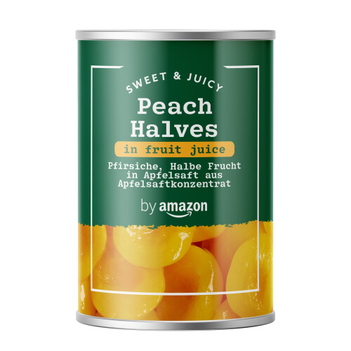 by Amazon Peach Halves In Fruit Juice,
