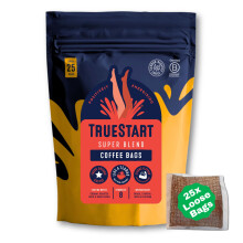 TrueStart Coffee Bags - Super Blend - Strong, Quick Steep, Individually Wrapped, 50:50 Arabica & Robusta - Mycotoxin-Free & Antioxidant Rich Coffee -
