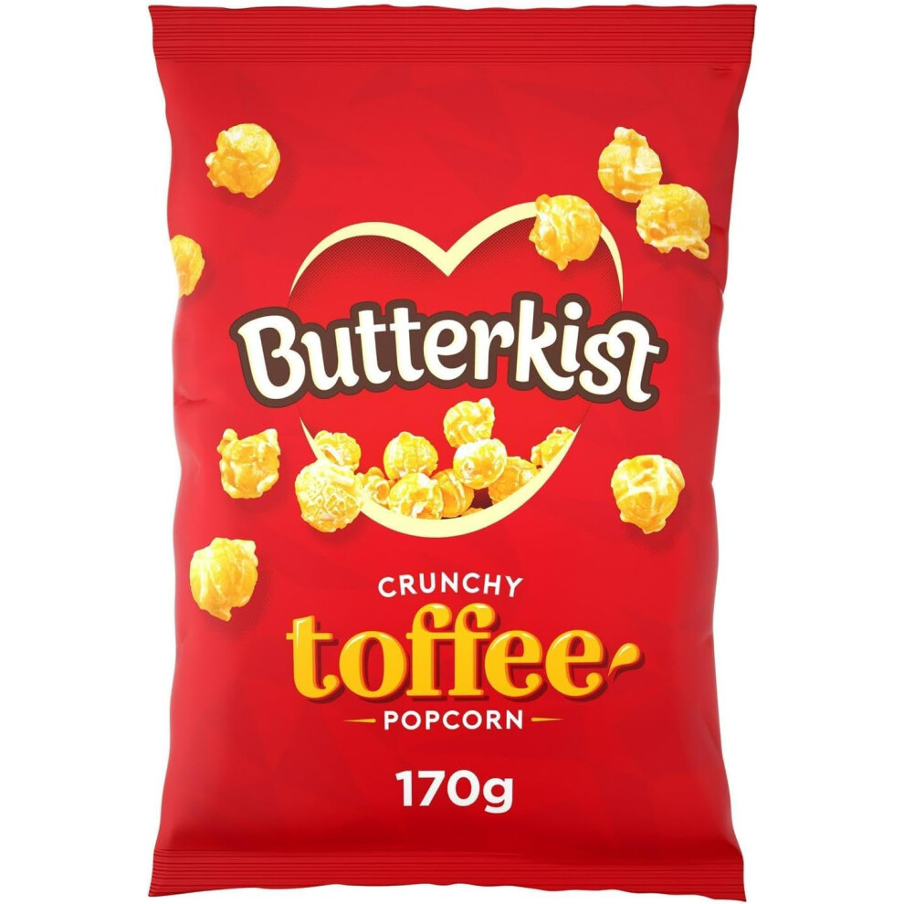 Butterkist - Crunchy Toffee Popcorn 170G - 105 Calories Per Serving - Gluten Free, No Artificial Colours Or Flavours, Suitable For Vegetarians