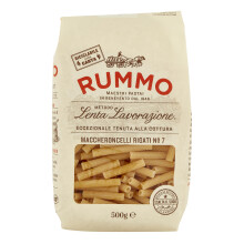 Rummo Maccheroncelli Rigati No. 7 – Ridged Italian Pasta, Masterfully Crafted for Maximum Sauce Absorption & Richness, 500 g (Pack of 1)