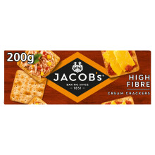 JACOB'S High Fibre Cream Crackers, 200 g (Pack of 1)