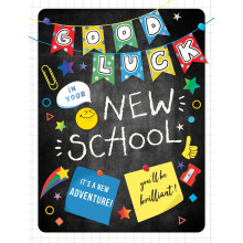 Piccadilly Greetings Good Luck at New School Card - 8 x 6 inches