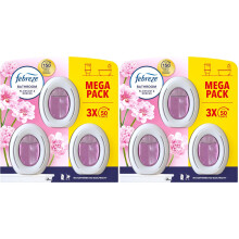 Febreze Bathroom Continuous Air Freshener Blossom and Breeze 3 Units, Fights Odour and Freshens (Pack of 2)