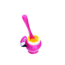 Joie Flamingo Egg Cup with Spoon – Pink BPA-Free Breakfast Set, 7 x 5 x 10 cm – Dishwasher Safe