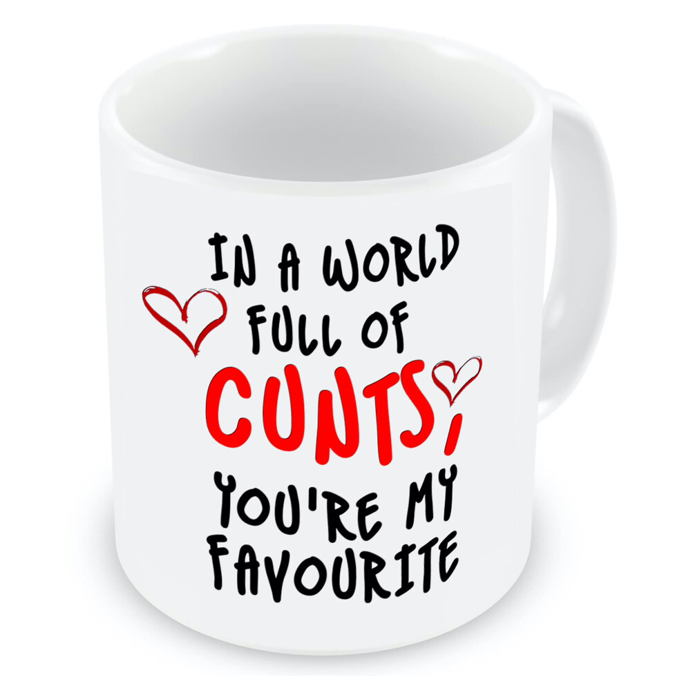 VIROSA Funny Rude Mug â in a World Full of C*NTS, Youâre My Favourite â Hilarious Gift for Friends, Coworkers, Secret Santa, Birthday, Xmas-image-OPC-PTWZPW2-NEW