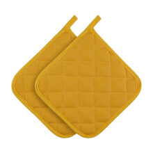 Thermo Heat-Resistant Pot Holders (2 Pieces) - Superior Protection, Stylish Design | 482F Heat Resistance, Non-Flammable Fabric-Versatile, (Yellow)