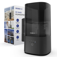Rosekm Humidifiers for Bedroom, Cool Mist Air Humidifier for Home Plant and Baby Nursery, Quiet Ultrasonic Humidifier with 360 Rotatable Nozzle