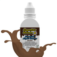 Sugarflair Essentials Brown Food Colouring 25ml - Concentrated Liquid Food Dye for Cake Decorating, Fondant, Buttercream, Royal Icing, Macarons