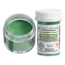 Sugarflair Frosty Holly Edible Lustre Dust (E171 Free), Add a Lustrous Shine to Cakes or Decorations. Brush On or Add Rejuvenator to Create