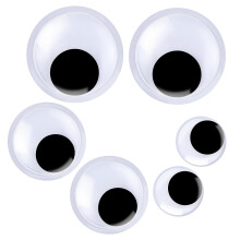 6 Pcs Large Googly Eyes Self Adhesive 3 Size Big Googly Eyes for Crafts Wiggle Eyes Plastic Googly Eyes Stickers Black White Giant Googly Eyes for