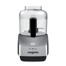 Magimix Le Micro Mini Chopper | Ultra Compact | Multifunctional | Satin | 18115, Silver