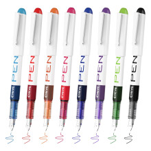 EYEYE Fountain Pens for Writing, 8 Pack Assorted Colours Fine Point Disposable Fountain Calligraphy Pens Stainless Steel Nib, Smooth Writing for Jour