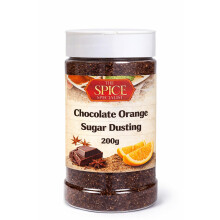 Chocolate Orange Flavour Hot Drinks Sugar Dusting 200g - Topper Sprinkles Flavouring - Also for popcorn, cupcake duster, icing, baking